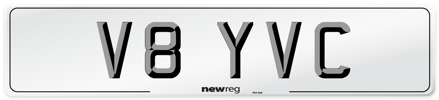 V8 YVC Number Plate from New Reg